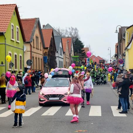 Zahlreiche Zuschauerinnen und Zuschauer verfolgen den Fastnachtsumzug in Flörsheim-Dalsheim. (Foto: IG Fastnacht Flörsheim-Dalsheim)